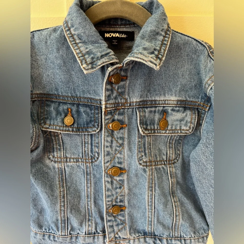 Fashion Nova Kids‎ Toddler Girl Smiley Face Jean Denim Jacket Size 4
